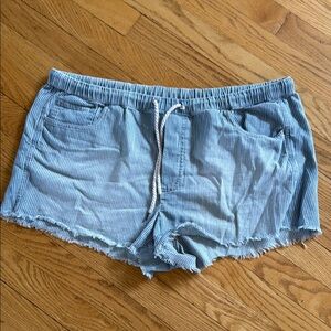 Aerie High Waist Blue Shorts with Relaxed Fit